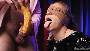 stepbrother tricked me into sloppy deepthroat with taste game now im sucking daddy's huge cock angry but wet 