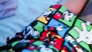 Trans Shemale Strokes Cock Solo in Crossdressing Frenzy