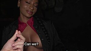 french ebony babe craves public agent's hardcore pounding in outdoor reality romp