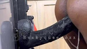 hot milf camgirl, wanna see her fuck 14-inch dildo on fridge?