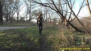 wanna see me pissing right here in this secure outdoor spot?