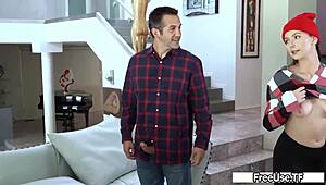 thanksgiving... reconciliation turns wild! riley jean serena hill violet spice fucked hard by donnie rock