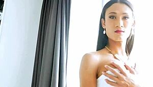 big cock thai shemale teen fucked bareback anal doggystyle creamy