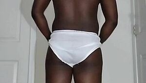 wanna see me spread ass and masturbate first time in white underwear?