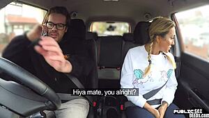 Busty Milf Orgasms Hard in Public Car Fuck Lesson!