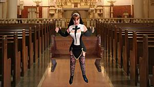 Granny Nun Mary Carmens Licks Dick To Wild Orgasm!