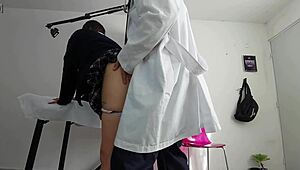 doctor's checkup turns into mexican miniskirt latina big ass patient creampie pounding!