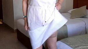 hot gilf craving bbc while stuffing her huge dildo in deep with stockings on 😍 who wouldn't?