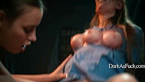 Demon with monster cock pounds nurse's big ass bent over hospital bed squirting milk everywhere