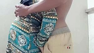 neighbor housewife bent over doggystyle while husband works