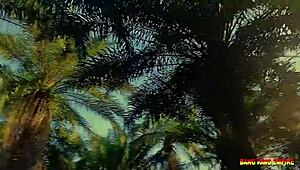 naughty ex girlfriend gets hardcore bush fucked outdoor with creampie finish