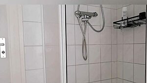 Woman Shaves Smooth Pussy Carefully in Steamy Shower Routine