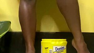 ebony bbw unleashes kinky golden shower fetish in wild watersports