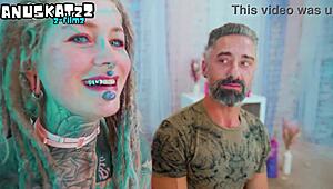 hippie chick takes monster cock deep in ass atm facial gape