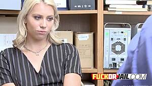 oh man naughty blonde pornstar gets bred deep by muscled cop investigator