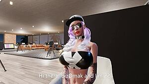 bizomak casts golden for interracial double penetration orgasm creampie