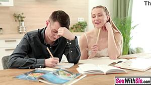 naughty russian stepsis tempts nerd bro: wanna fuck my tight hole?