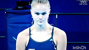 hot chicks from ornamental diving flaunt perfect asses and bodies