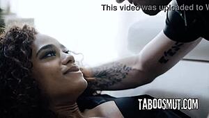 whoa cheating ebony milf rides delivery boy's big black cock deep 😍 doggystyle cowgirl deepthroat affair!