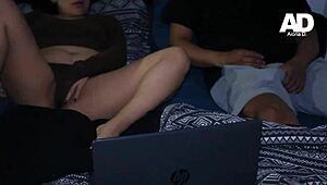stepbro and sis watch porn together get horny but dont tell my boyfriend