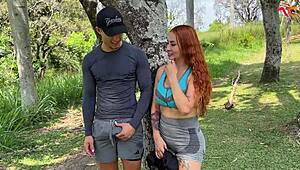 outdoor workout turns into stranger fuck 😈💦