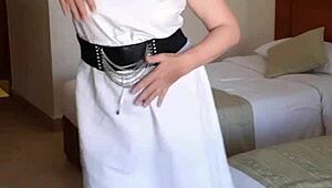 hot gilf craving bbc while stuffing her huge dildo in deep with stockings on 😍 who wouldn't?