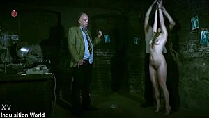 interrogates cute hairy dreadgirl in prison bondage with cigarettes