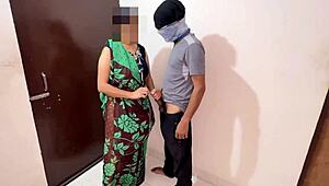 Indian Maid Caught Stealing Fucks Boy in Hindi Dirty Talk Doggystyle Dorm Roommate Action