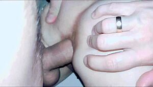 hey married couple in lingerie fucks anal on wedding night 😍