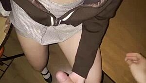 Skinny Mexican College Girl in Uniform Gets Penetrated Raw in Empty Classroom