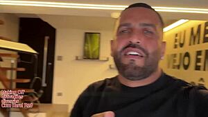 Karol Red's Christmas backstage fucking with huge cock riding