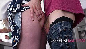 laundry day and stepmom sis get their pussies fucked riding cowgirl while doing chores outdoors don't they?