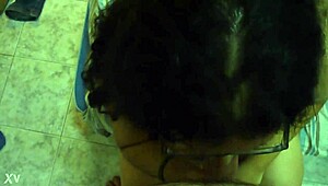 Whoa, Argentinian babe slurps cock like a pro handjob queen!