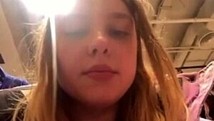 Teen Squirts Wild During Extreme Public Fingering in Changing Room