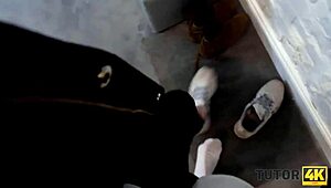 Short-haired teacher tutor gets nailed hard in multiple hot poses