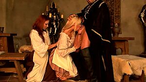 carla cox and jasmina share a steamy threesome fingering sucking and riding one lucky guy