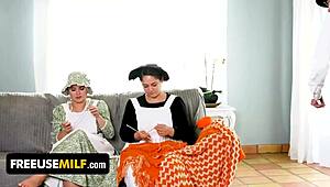 during freeuse hour the milf got her ass destroyed after screwing up work then creampied deep