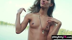 Ukrainian beauty sveta poses slender naked outdoors in kenya