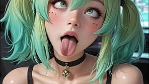 Ahegao faces explode in wild AI-generated cumshot compilation frenzy