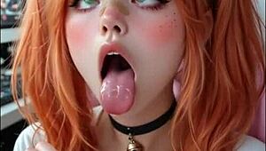 Ahegao faces explode in wild AI-generated cumshot compilation frenzy