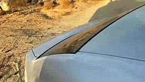 Her massive ass jiggles wildly during outdoor bbc doggystyle in car