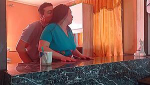 curvy housewife sneaks neighbor's thick cock into her wet kitchen quickie