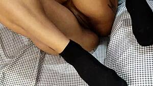 stepmom and stepson sharing bed turns into hot shaved pussy sex 😈💦