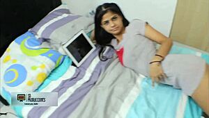 Oops took viagra by mistake now my horny hermanastra helps drain my big cock with creampie pussy pounding.