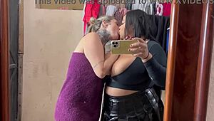 caught my fat tenant masturbating in backyard touched her huge tits and joined