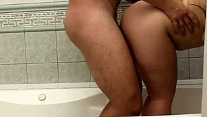 stepbrother sneaks into bathroom for forbidden steamy hookup