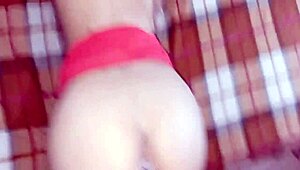 damn this wet latina big ass prostitute gets fucked licked and handjobbed with monster cock creampie on cheeks!