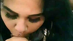 that dirty street slut shakes her pierced ass while squirting everywhere