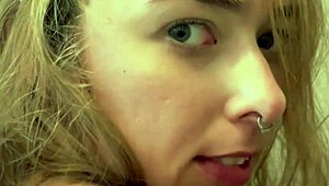 My neighbor's totally hooked on watching me explode with cum every time