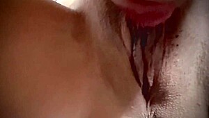 amateur teen's shaved pink pussy close-up 182 days post virginity loss